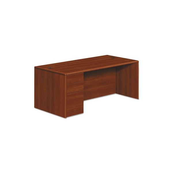 Hon HON, 10700 SERIES SINGLE PEDESTAL DESK, FULL LEFT PEDESTAL, 72W X 36D X 29.5H, COGNAC 10788LCO - main